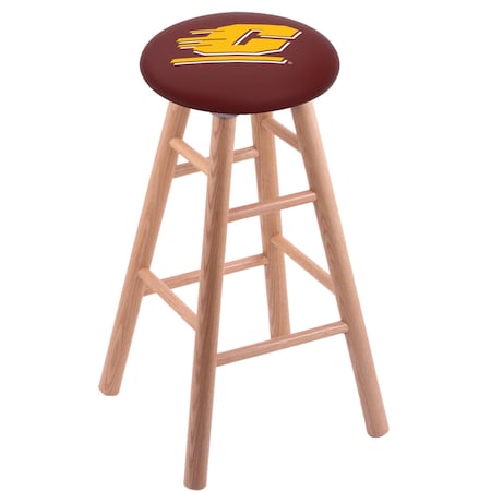 Oak Bar Stool,Natural Finish,Central Michigan Seat